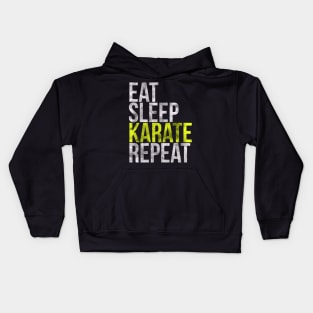 Eat Sleep Karate Repeat Kids Hoodie